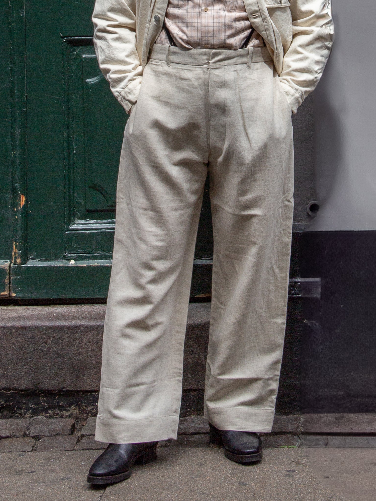 Belafonte Ragtime Clothing, Hiback Trouser Cotton/ Linen, Beige