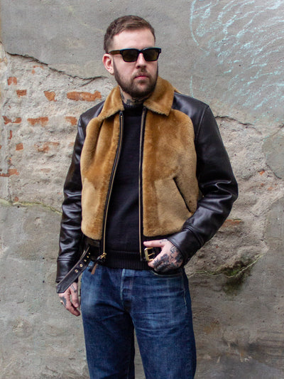 Aero leather clothing grizzly jacket black chromexcel cxl horsehide
