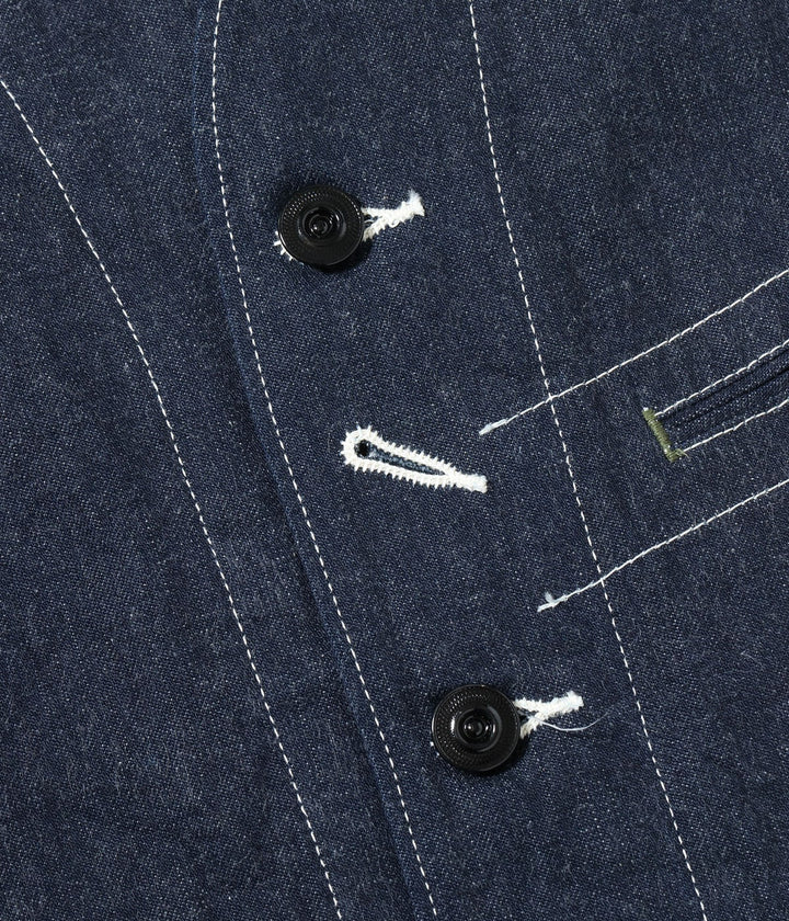 Sugar Cane, Work Vest, Blue Denim – Wardrobe 19