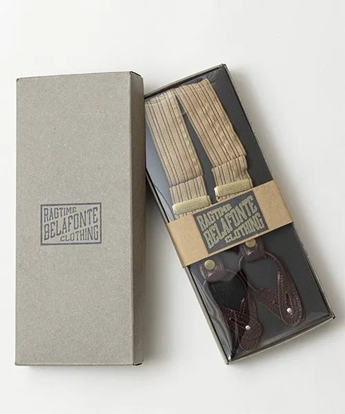 Belafonte Ragtime, Brace Suspenders, Brown x Gold Snap, BF-25-34 Belafonte Ragtime, Brace Suspenders, Brown x Gold Snap, BF-25-34