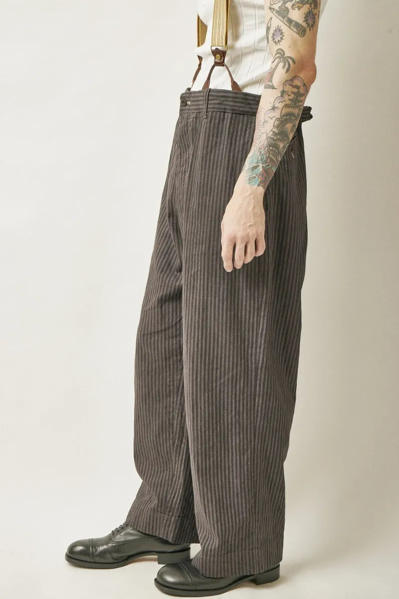 Belafonte Ragtime Clothing, Hiback Trousers, Linen/ Cotton, Stripe