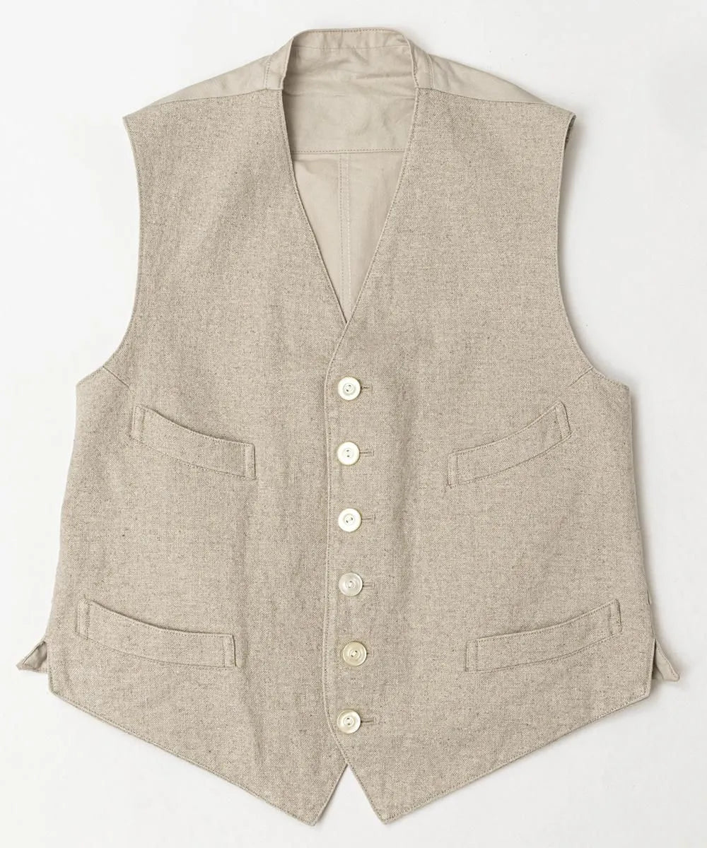 Belafonte Ragtime, Service Vest Cotton Linen, Beige Washer, 28-3