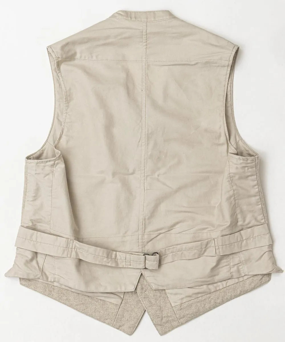 Belafonte Ragtime, Service Vest Cotton Linen, Beige Washer, 28-3