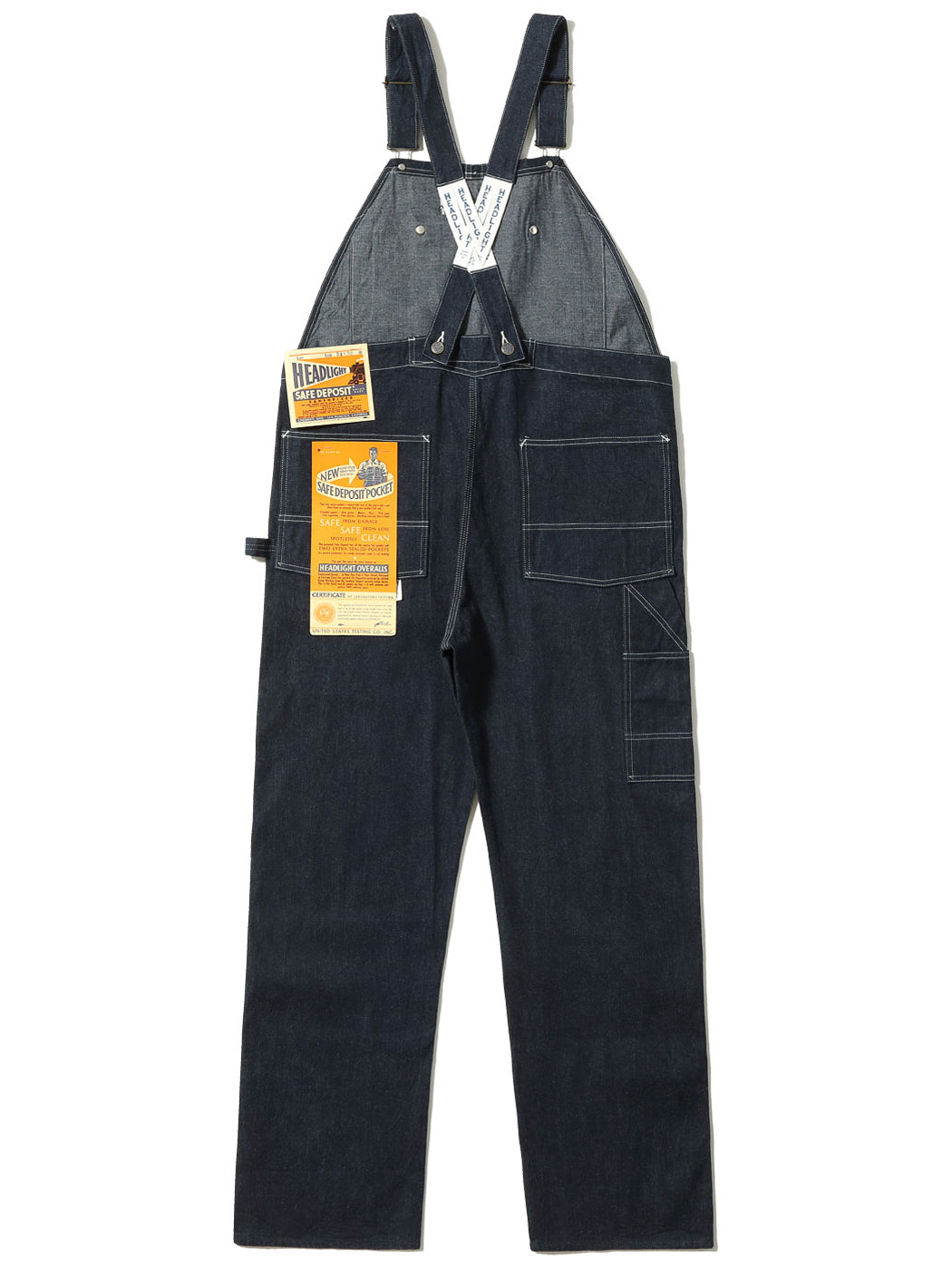 Sugar Cane, Head Light Low Back Overalls, 11oz Blue Denim