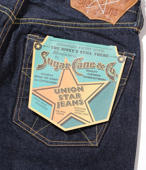 SUGAR CANE UNION STAR JEANS w32 東洋 Navy Blue Union Star SC40065A One Wash Selvedge Denim Jeans