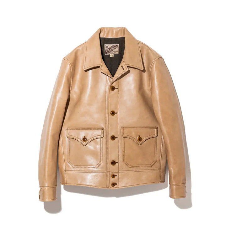 Y'2, KB-162 Cossack Jacket, Kakishibu Persimmon Tannin Horsehide