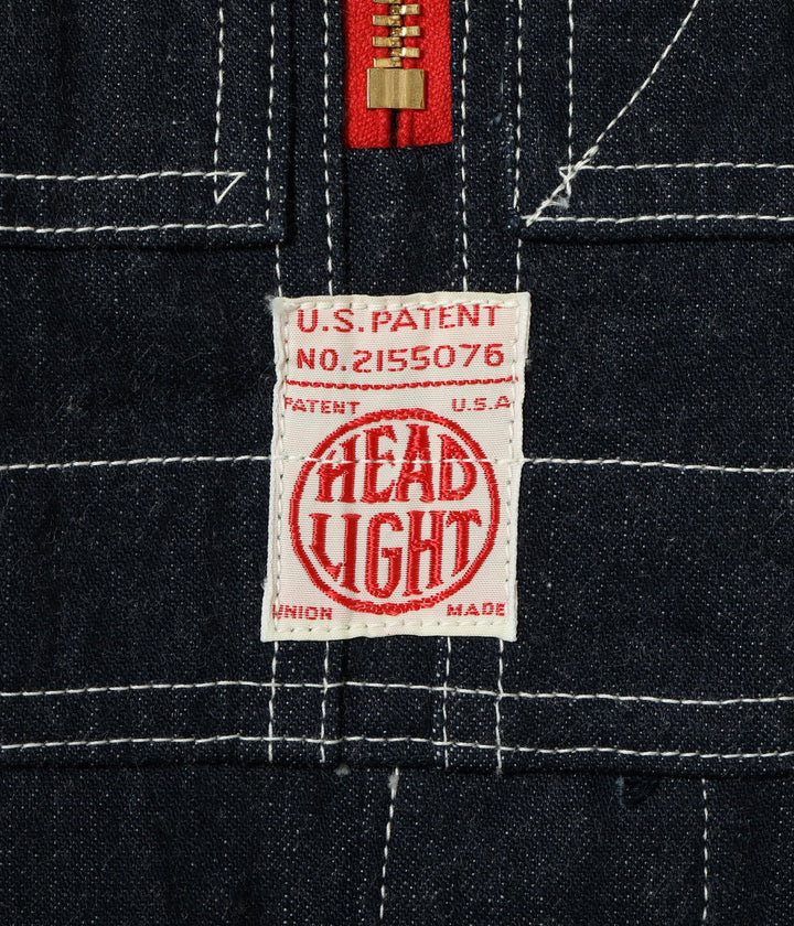 Sugar Cane, Head Light Low Back Overalls, 11oz Blue Denim
