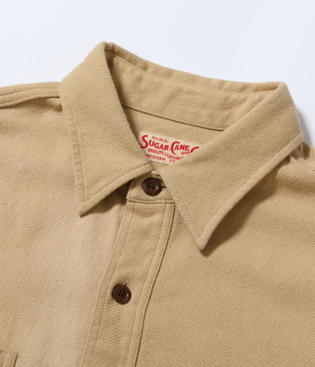Sugar Cane, Work Shirt Cotton Twill SC29560, Beige – Wardrobe 19
