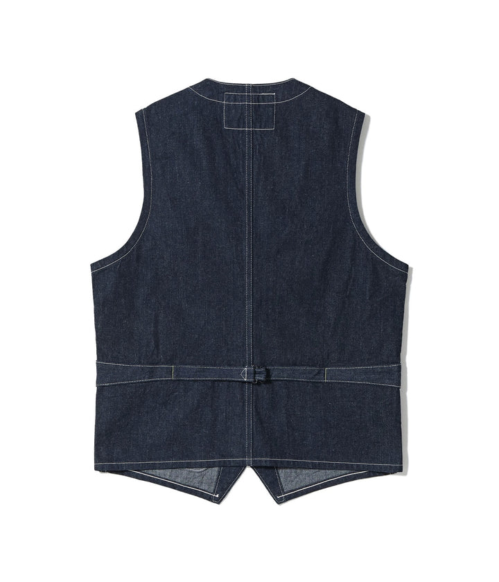 Sugar Cane, Work Vest, Blue Denim – Wardrobe 19