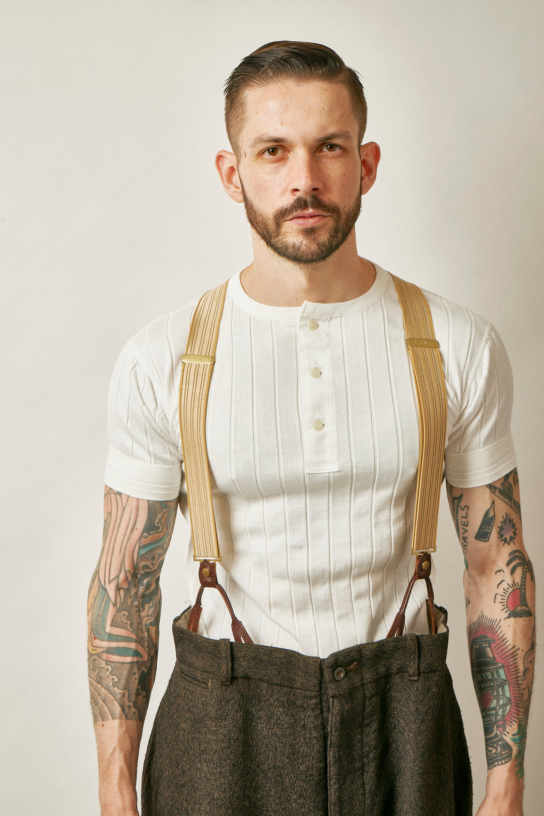 Belafonte Ragtime, Rib Under Banded Tee, White – Wardrobe 19