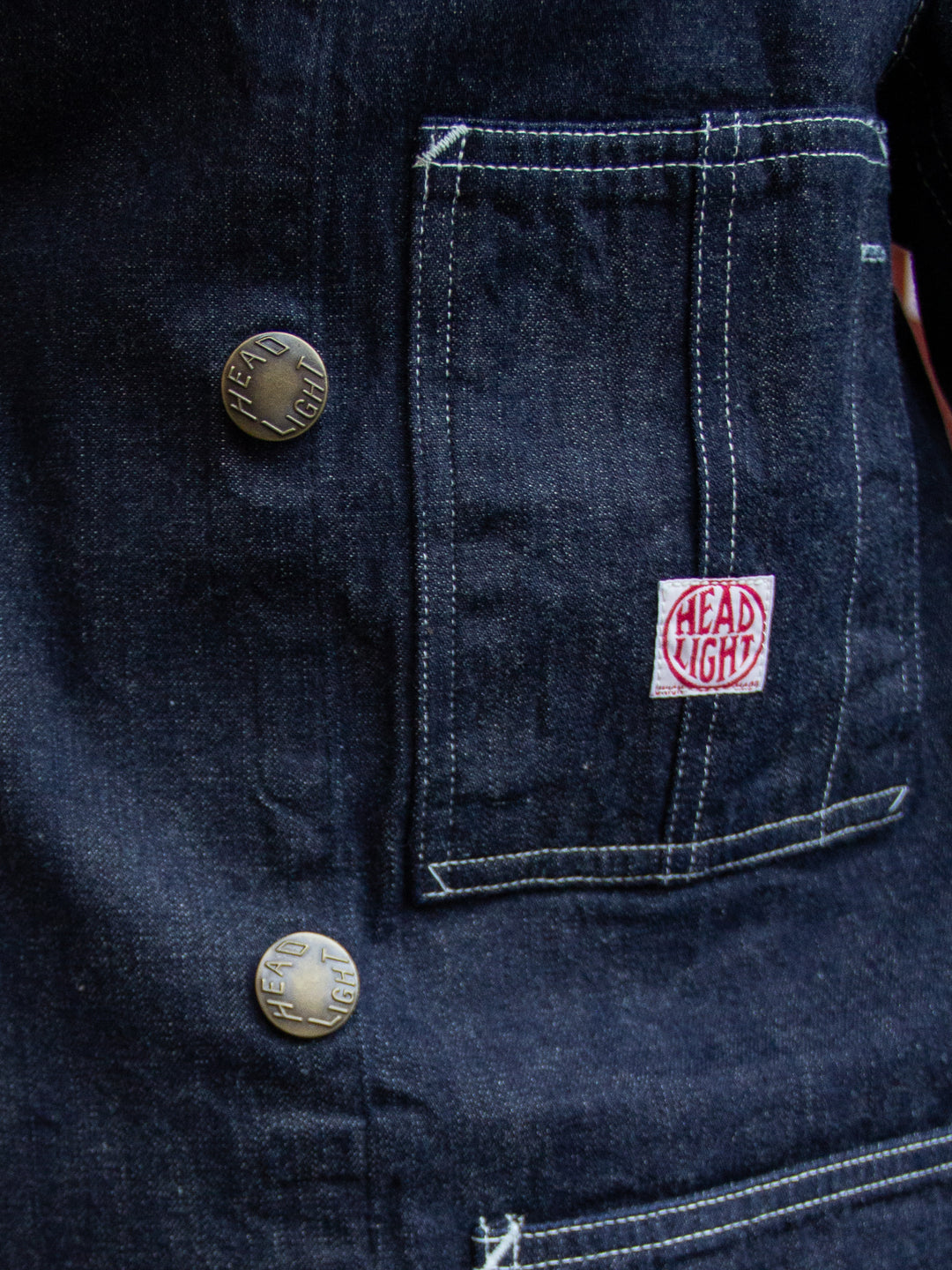 Sugar Cane, Headlight 9.5oz. Special Weave Denim Double Breasted