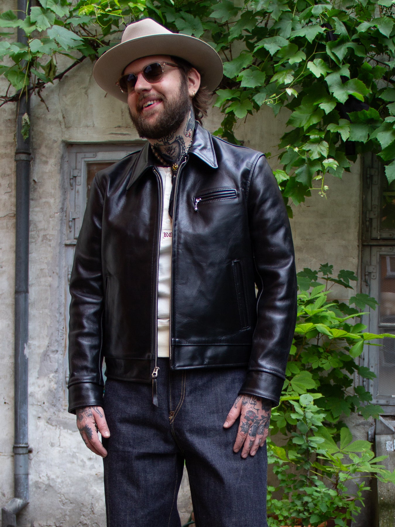 leather dress men H310BOA