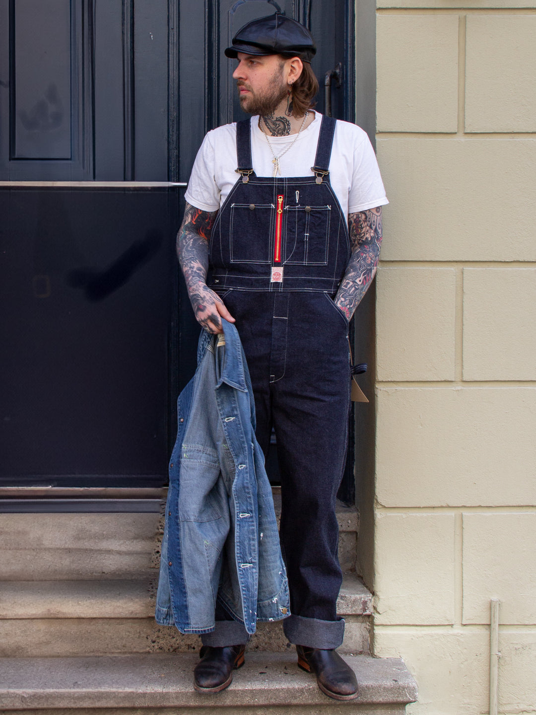 Sugar Cane, Head Light Low Back Overalls, 11oz Blue Denim
