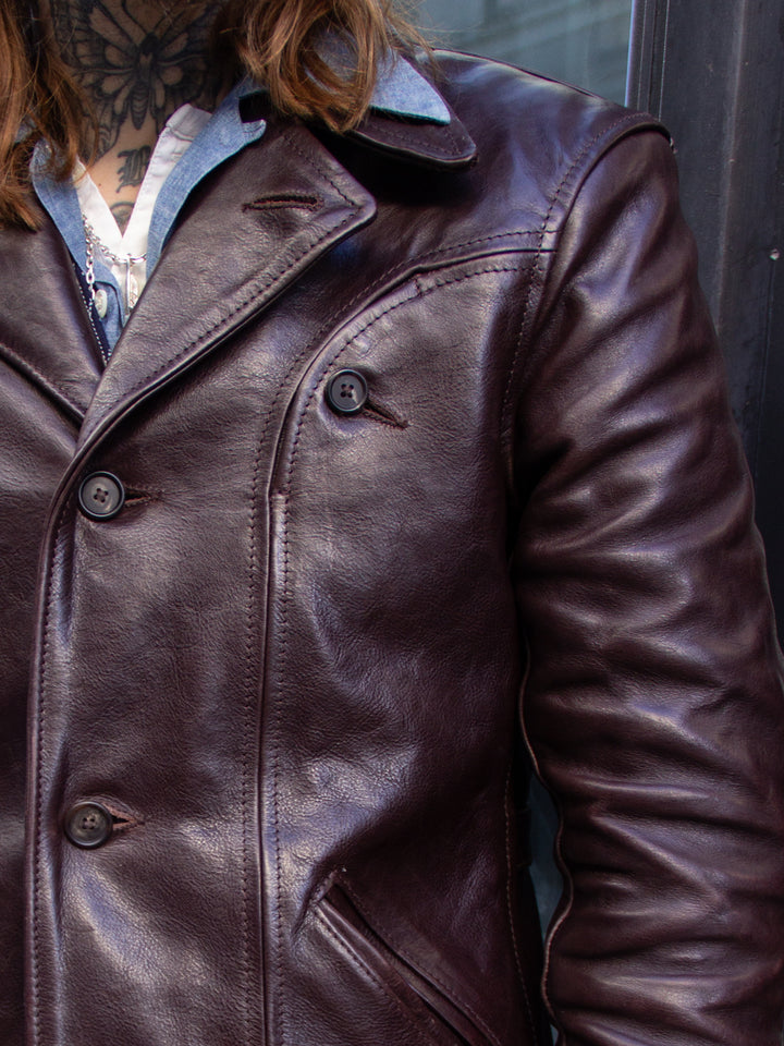 Aero Leather Clothing, Rockafella, Chestnut Badalassi Steerhide