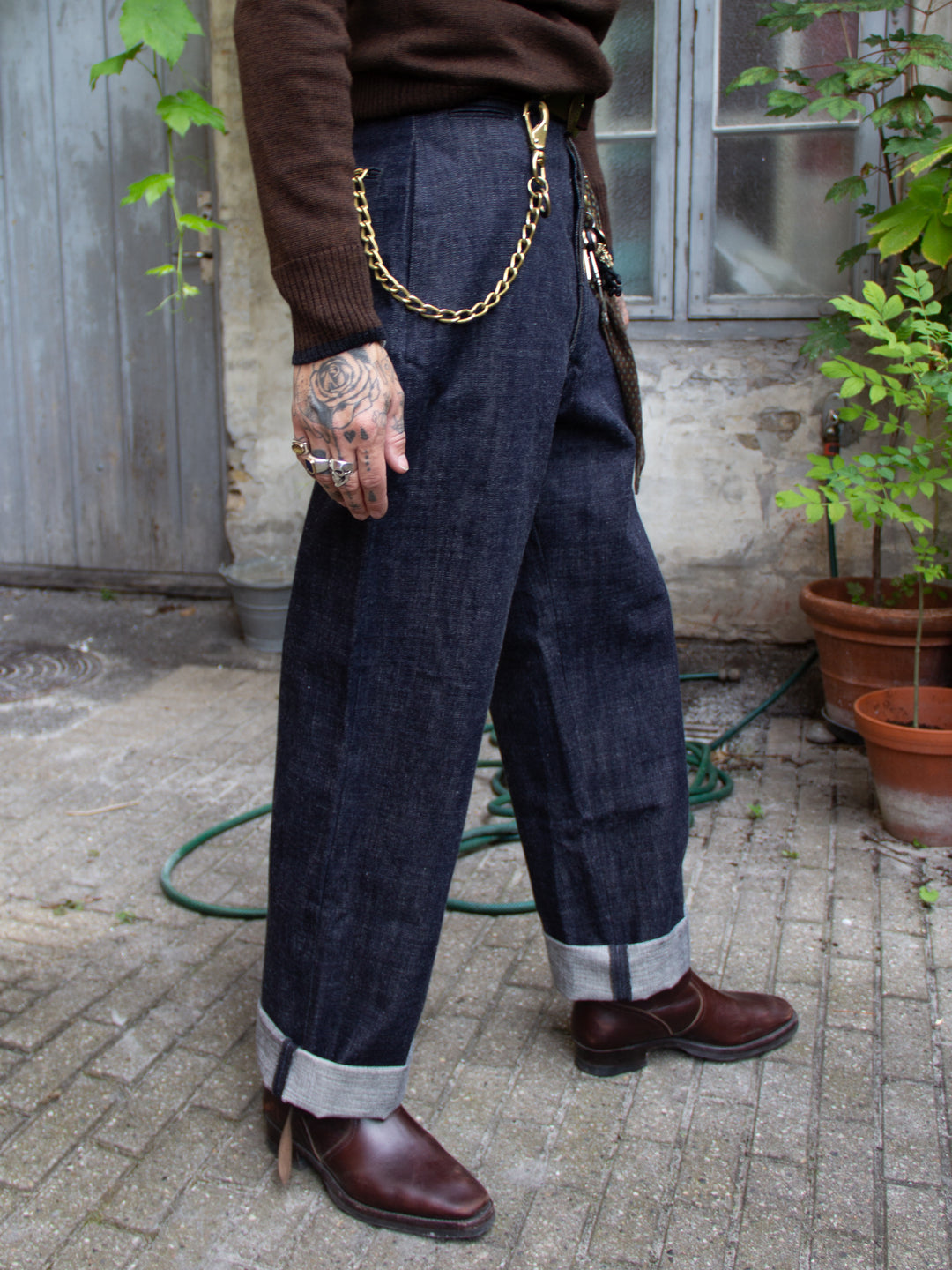 パンツ BELAFONTE RAGTIME BACK DENIM PANTS Belafonte Ragtime Clothing, Hiback Trouser Buckle Back, Indigo