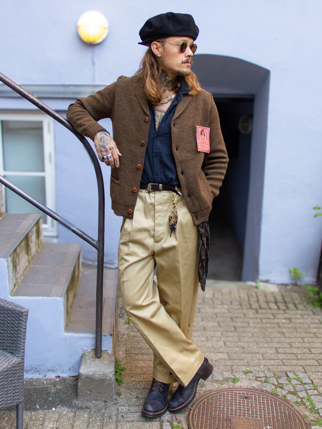 BELAFONTE RAGTIME ANCHOR SHIP PLAY SHIRTS 茶 XL べラフォンテ コットン 半袖 ニット シャツ Belafonte Boat Model | The Society Of The Crossed Keys