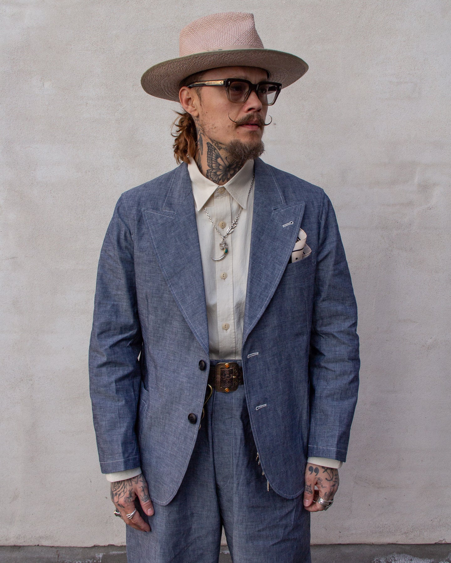 Belafonte Ragtime Clothing, Peaked Lapel No Lining, 30-1, Blue