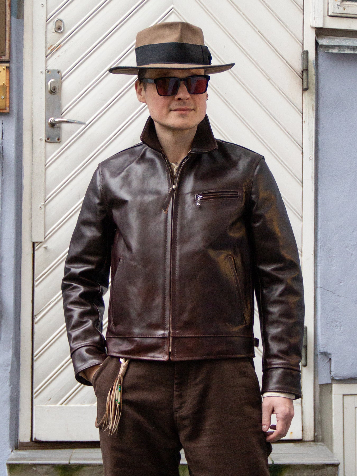 Aero Leather Clothing, 1930's Premier Highwayman, Brown Chromexcel