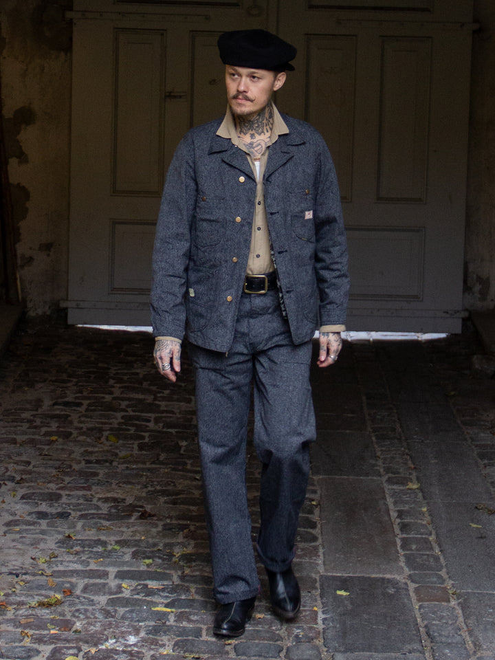 「高評価！」注目のレビュ Sugar Cane, 19 Wardrobe – Covert Black Coat, Work ジャケット・アウター