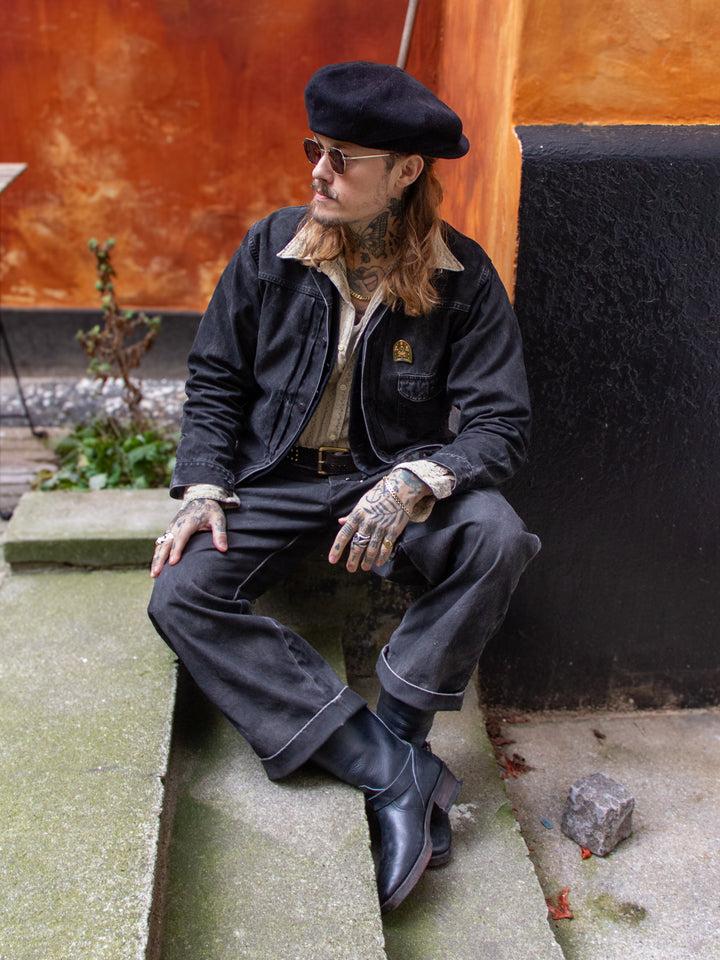 【HelloLupo】Cappuccino Trousers - Black D 予約販売商品】HELLO LUPO - Cappuccino Trousers (blue