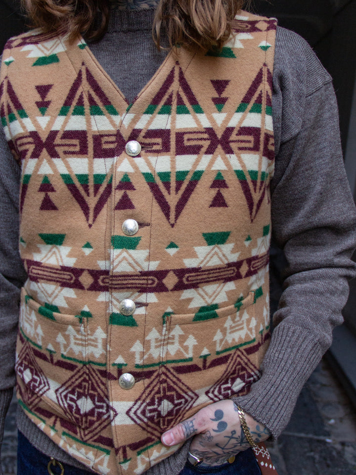 Sugar Cane, Wool Blanket Native Vest, Beige – Wardrobe 19