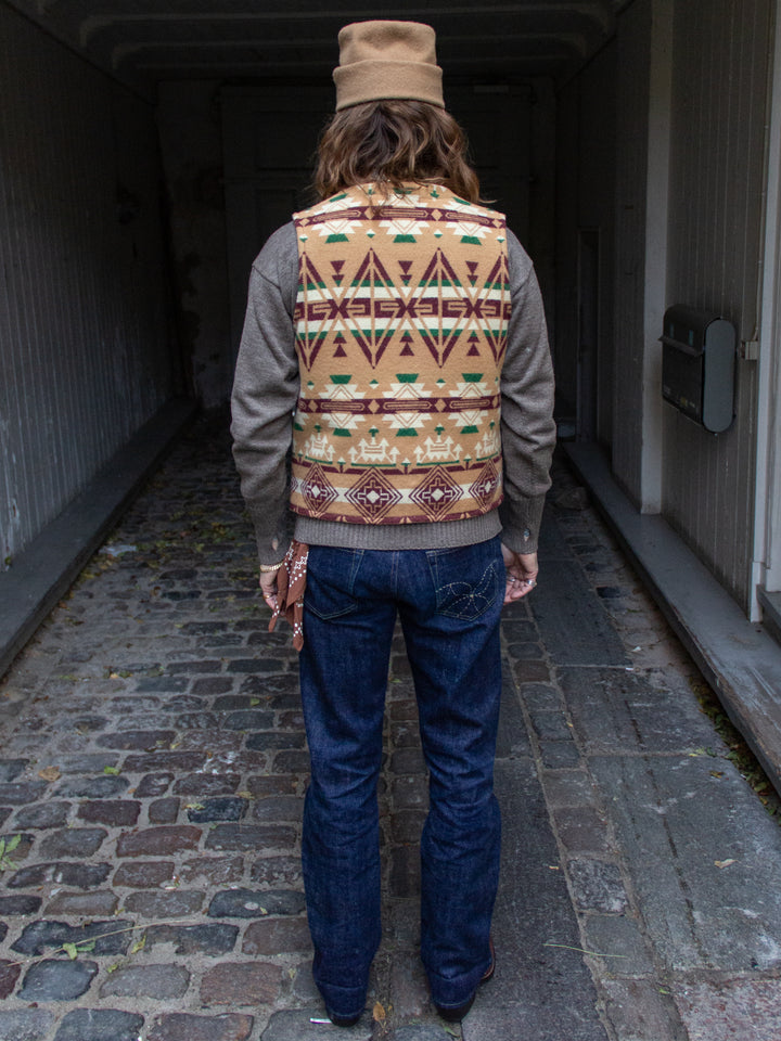 トップス SUGAR CANE / WOOL BLANKET VEST SC14493 Sugarcane NATIVE AMERICAN WOOL BLANKET VEST – Whitefeather