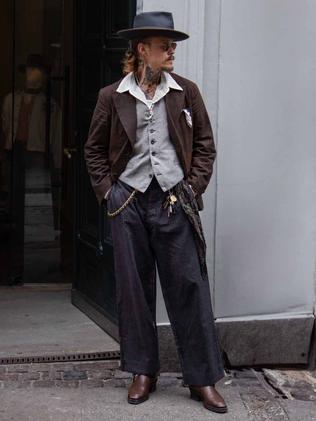 Belafonte Ragtime Clothing, Hiback Trousers, Linen/ Cotton, Stripe