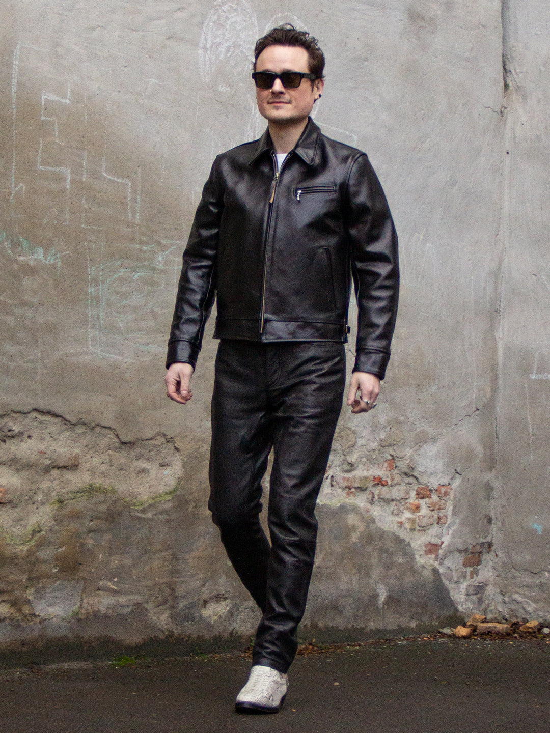 Aero Leather Clothing, 1930's Highwayman, Black Chromexcel