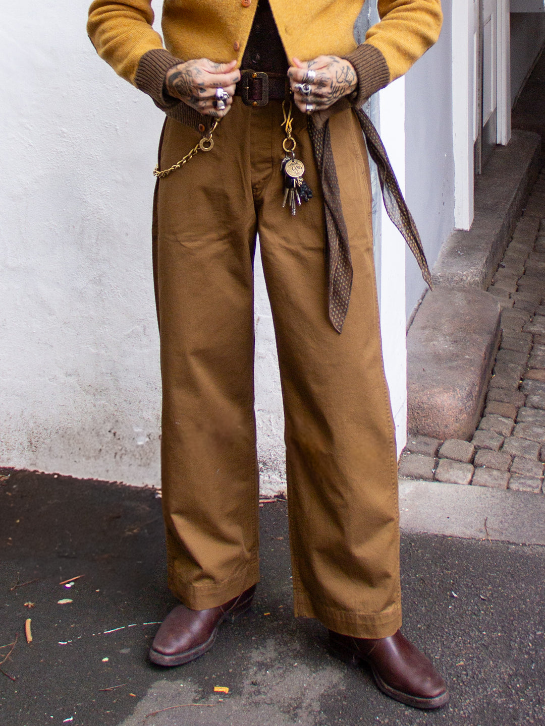 パンツ FULL COUNT US Army Chino 41Khaki1201-19A Fullcount, 1201 -20 U.S.Army Chino 41, Brown – Wardrobe 19