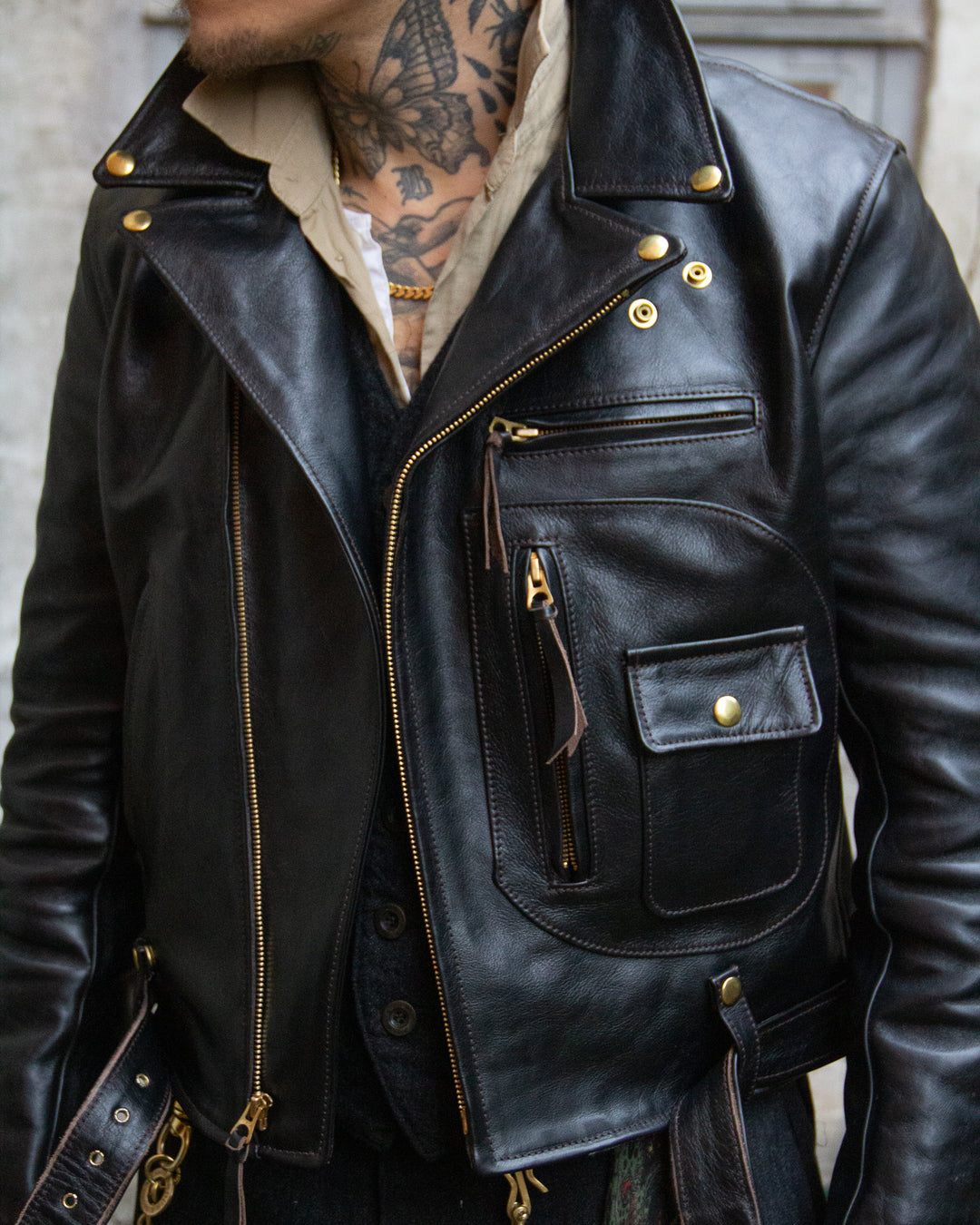 ジャケット・アウター vintage 60s AERO zip UK leather jacket ジャケット・アウター vintage 60s AERO zip UK leather jacket