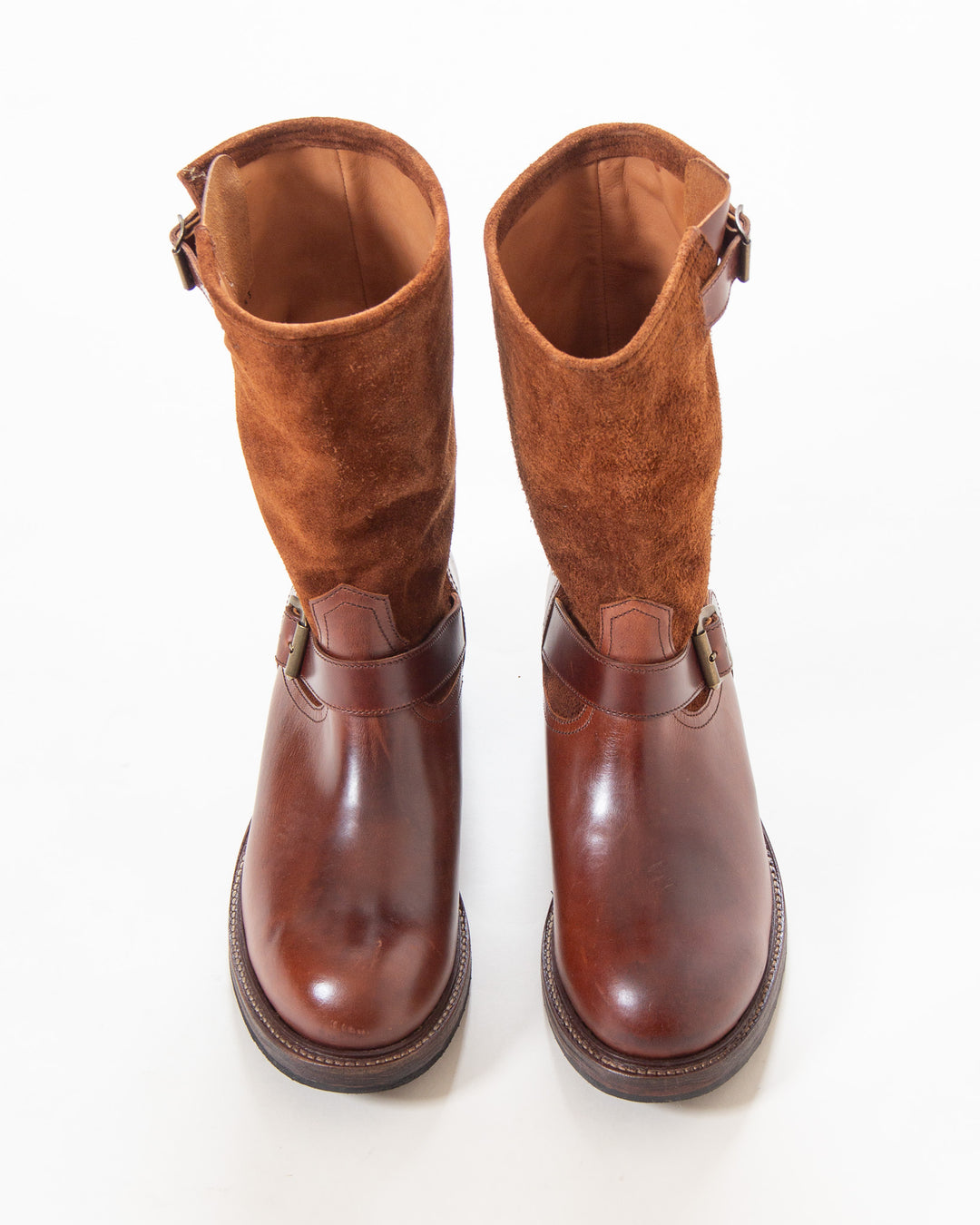 Bright Shoemakers, Engineer Boot, Chestnut Brown/ Hairy Rough Out