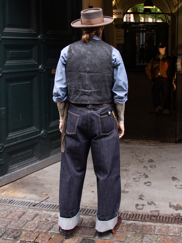 Belafonte Ragtime Clothing, Civilian Deck Vest 28-13, Sumi Blk