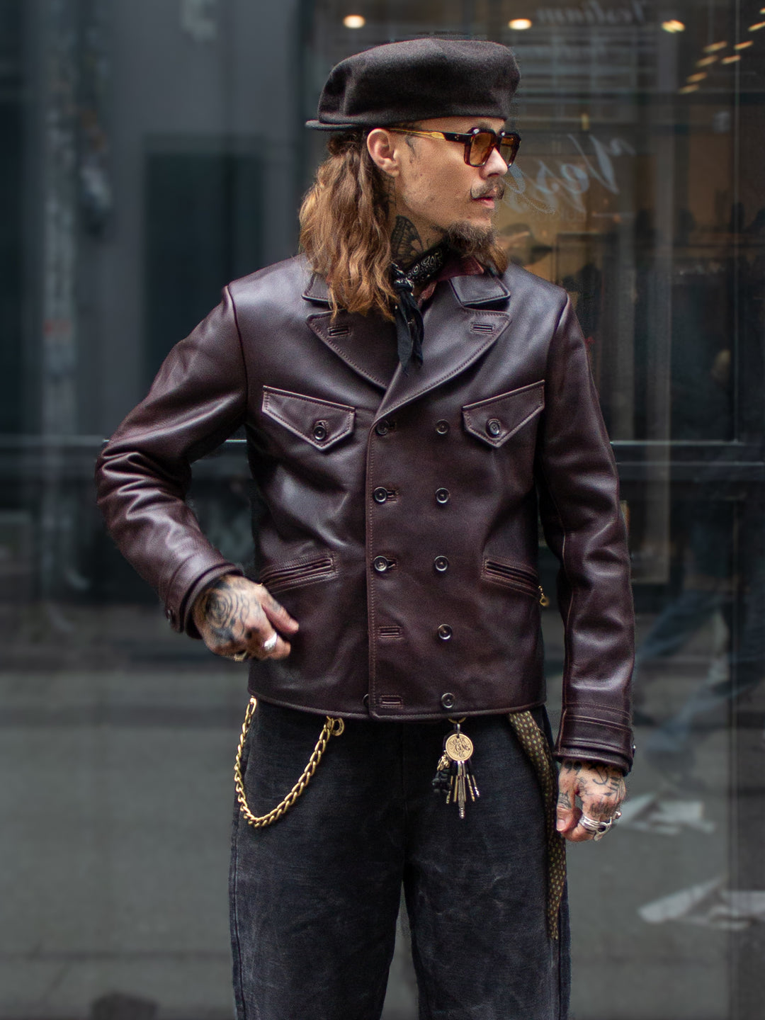 Y'2, YK-01 30's German Sports Jacket, Hand Oil Horse Brown