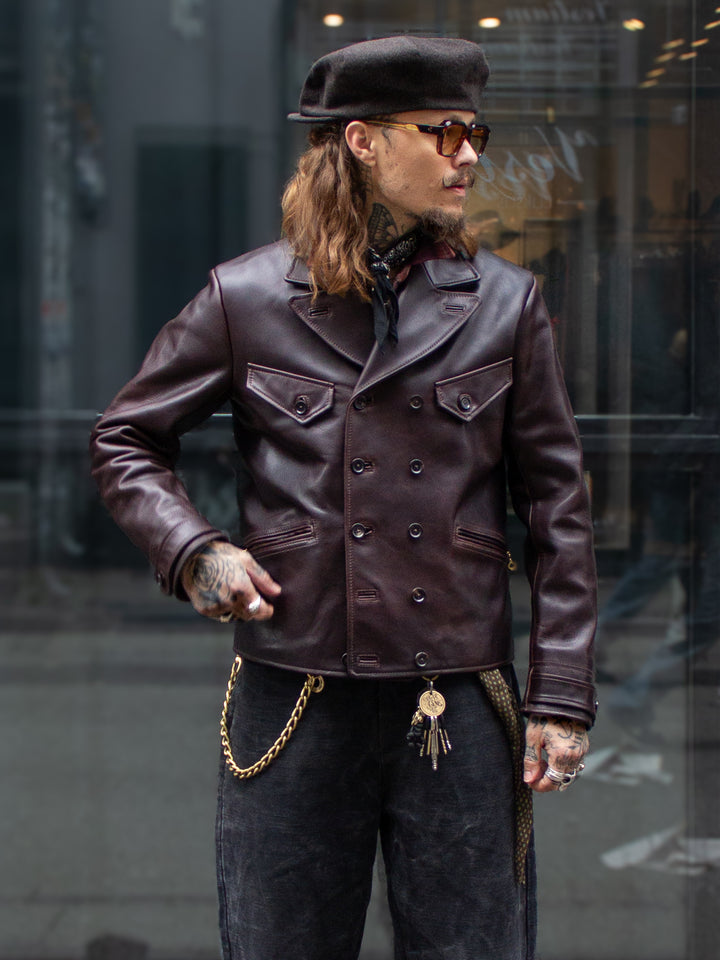 Y'2, YK-01 30's German Sports Jacket, Hand Oil Horse Brown