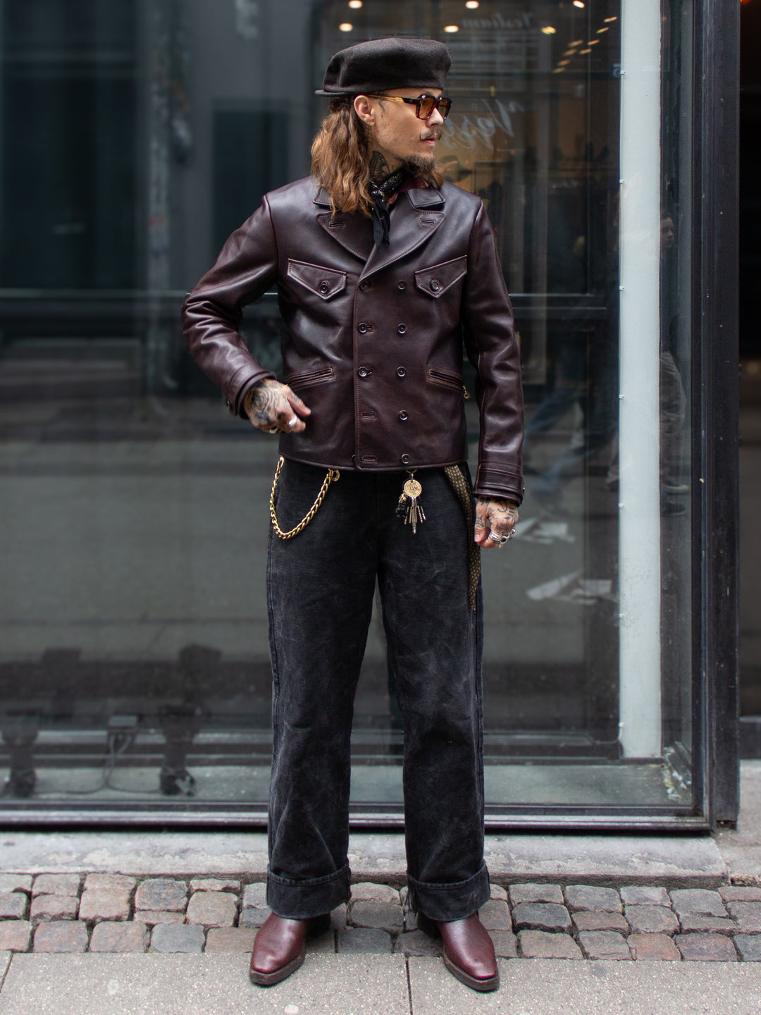 y2レザー 30'S GERMAN SPORTS JACKET Y'2, YK-01 30's German Sports Jacket, Hand Oil Horse Brown