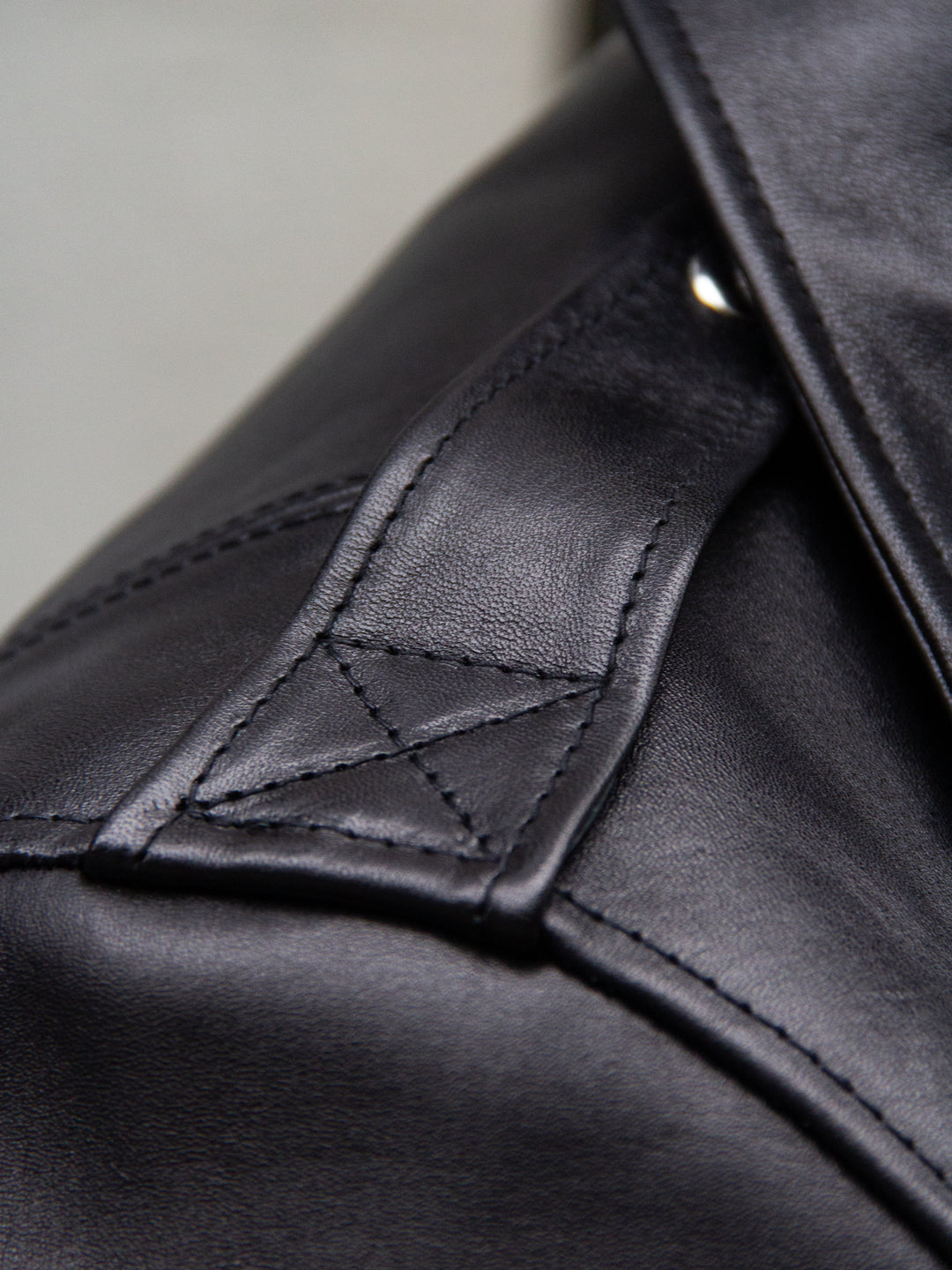 Y'2, Y2-02 1930's Double Motorcycle Jacket, Black Eco Horse
