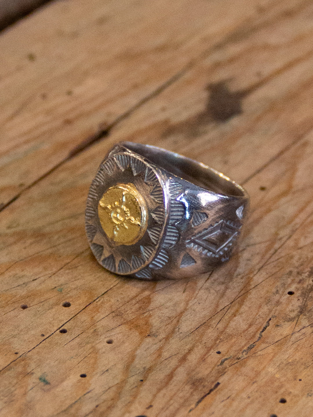 パーツ Columbus K18 Gold x Sterling Silver Ring First Arrow's, VFSW Stamp Ring With K18 R-131 – Wardrobe 19