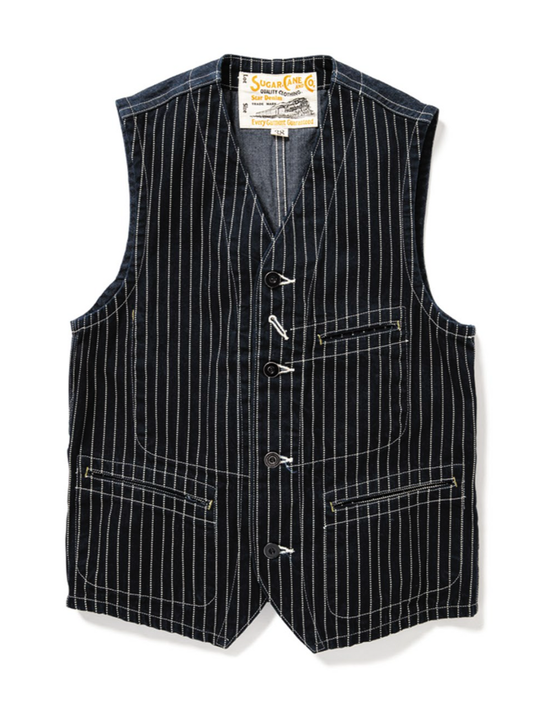 Sugar Cane, Standard Vest, Wabash Stripe – Wardrobe 19 Sugar Cane, Standard Vest, Wabash Stripe – Wardrobe 19