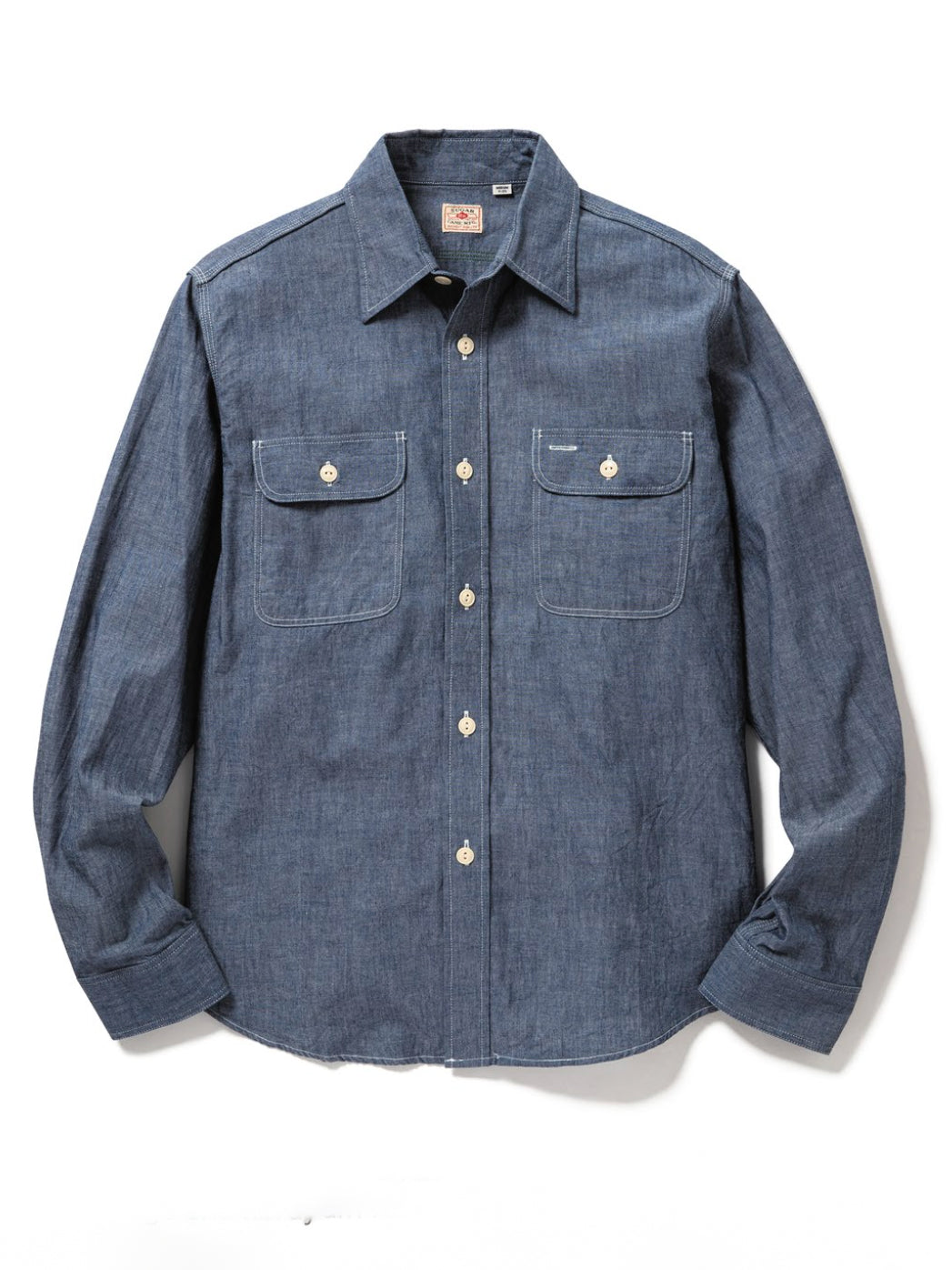 Sugar Cane, L/S Work Shirt SC27850, Blue Chambray – Wardrobe 19