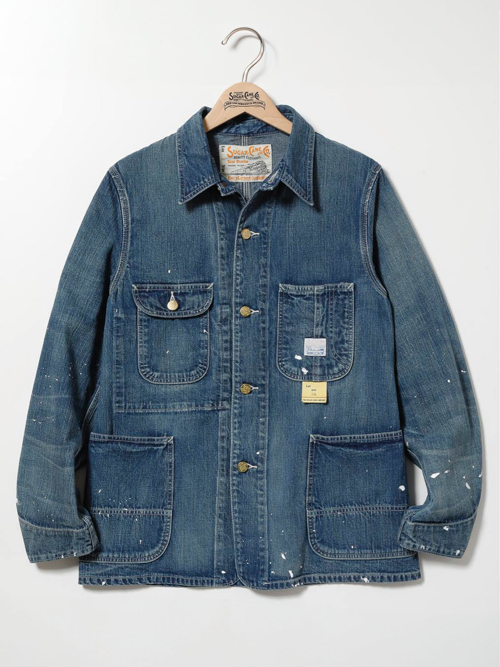 Sugar Cane, Work Coat, 11 oz. Aged Model – Wardrobe 19