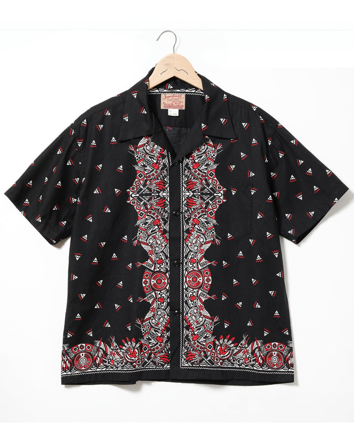 Sugar Cane, Native American Bandana Open Shirt, Black – Wardrobe 19