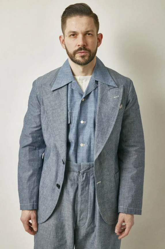 Belafonte Ragtime Clothing, Peaked Lapel No Lining, 30-1, Blue