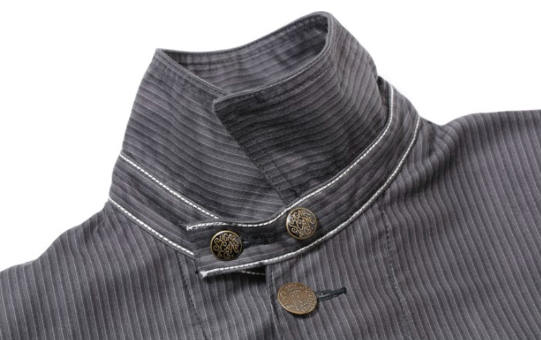 ジャケット・アウター SUGARCANE 9oz. MOLESKIN JACKET Sugar Cane, Work Coat, Gray Print Moleskin – Wardrobe 19