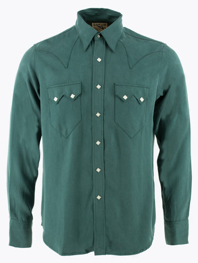 Sneum, Sawtooth Western Shirt, 70s Green