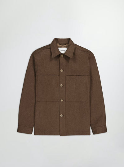 NN07, Isak 1630, Wool blend Jacket, Brown