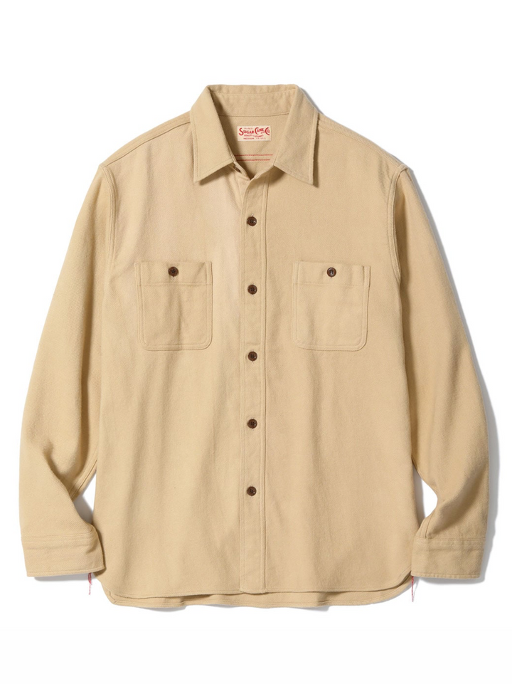 Sugar Cane, Work Shirt Cotton Twill SC29560, Beige – Wardrobe 19