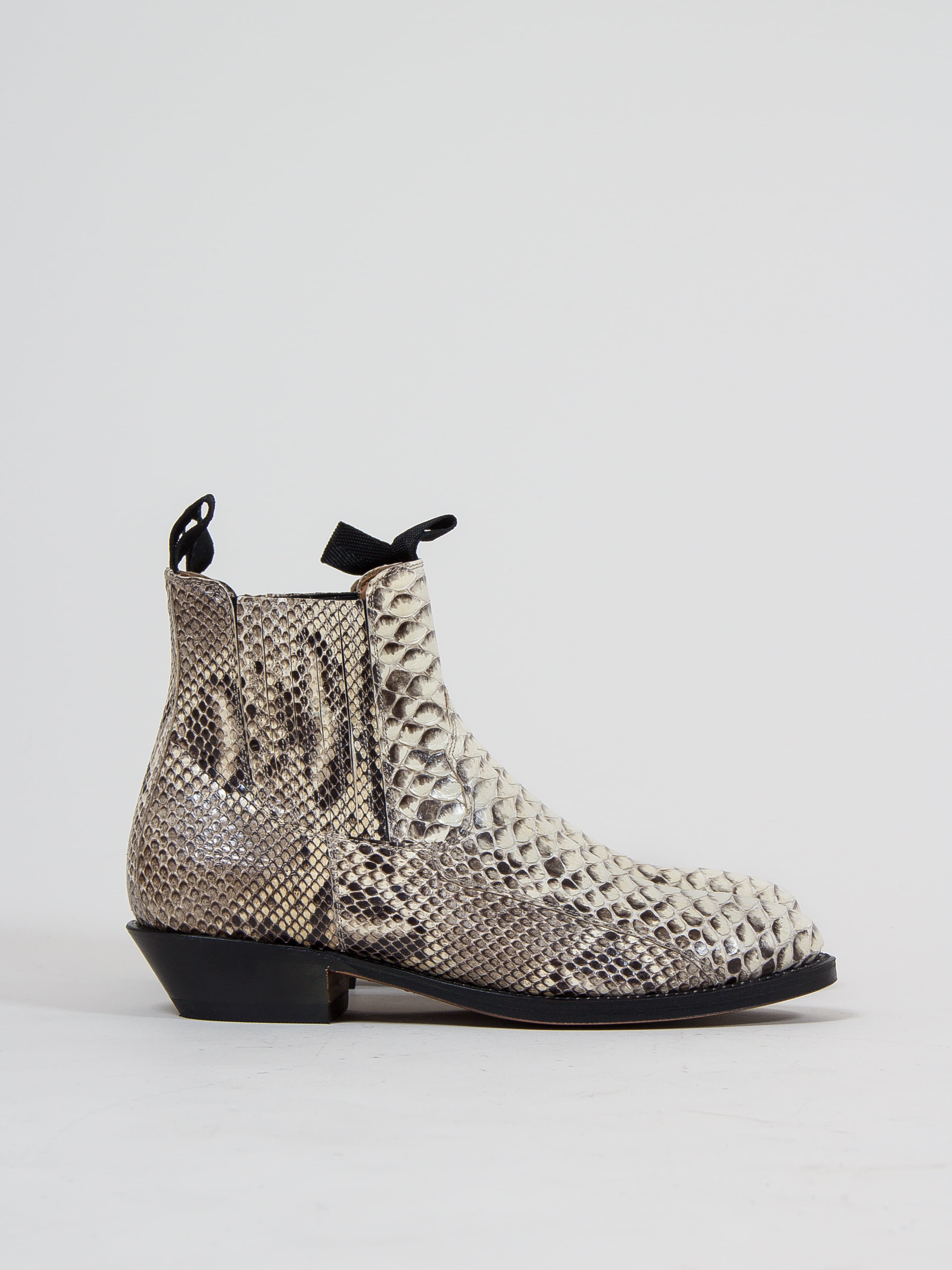 Bright Shoemakers, Western Chelsea, Natural Python – Wardrobe 19