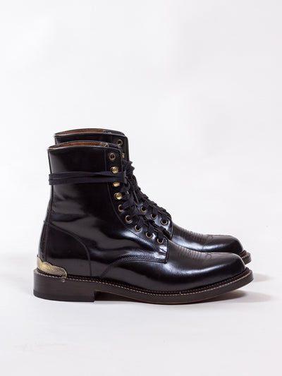 Uncle Bright, Western Lace Boot, Antic Black