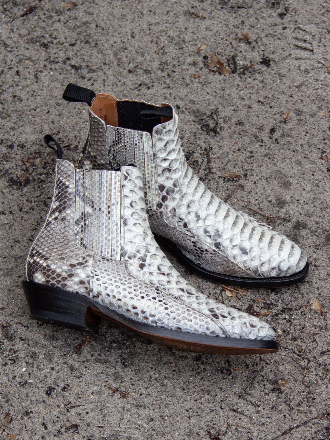 Bright Shoemakers, Western Chelsea, Natural Python – Wardrobe 19