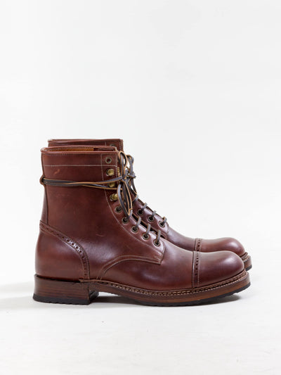 Uncle Bright, Combat Boot, Chestnut Brown